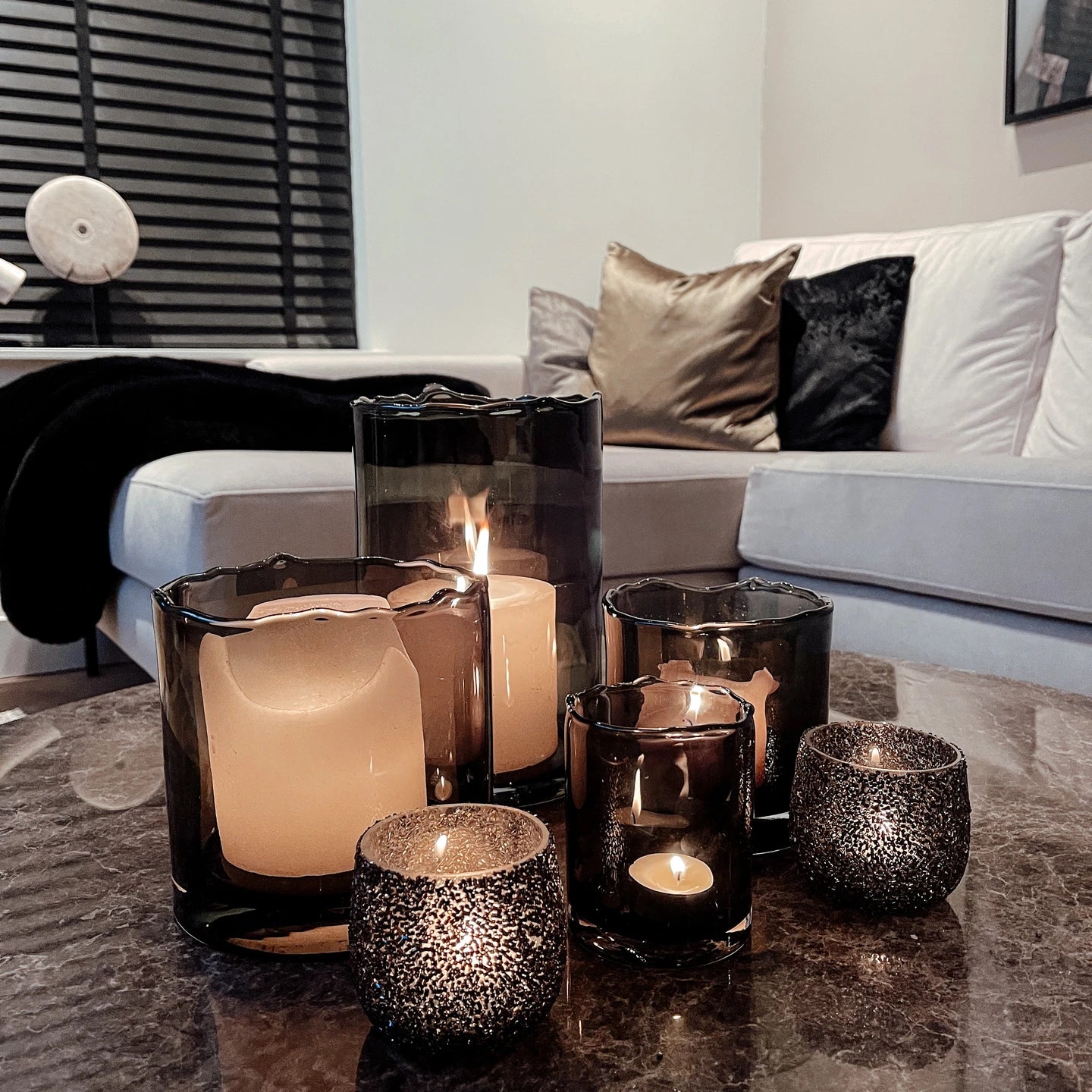 Theelichthouder glitter S