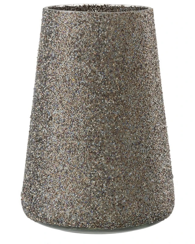 Windlicht glitter Bruin XL